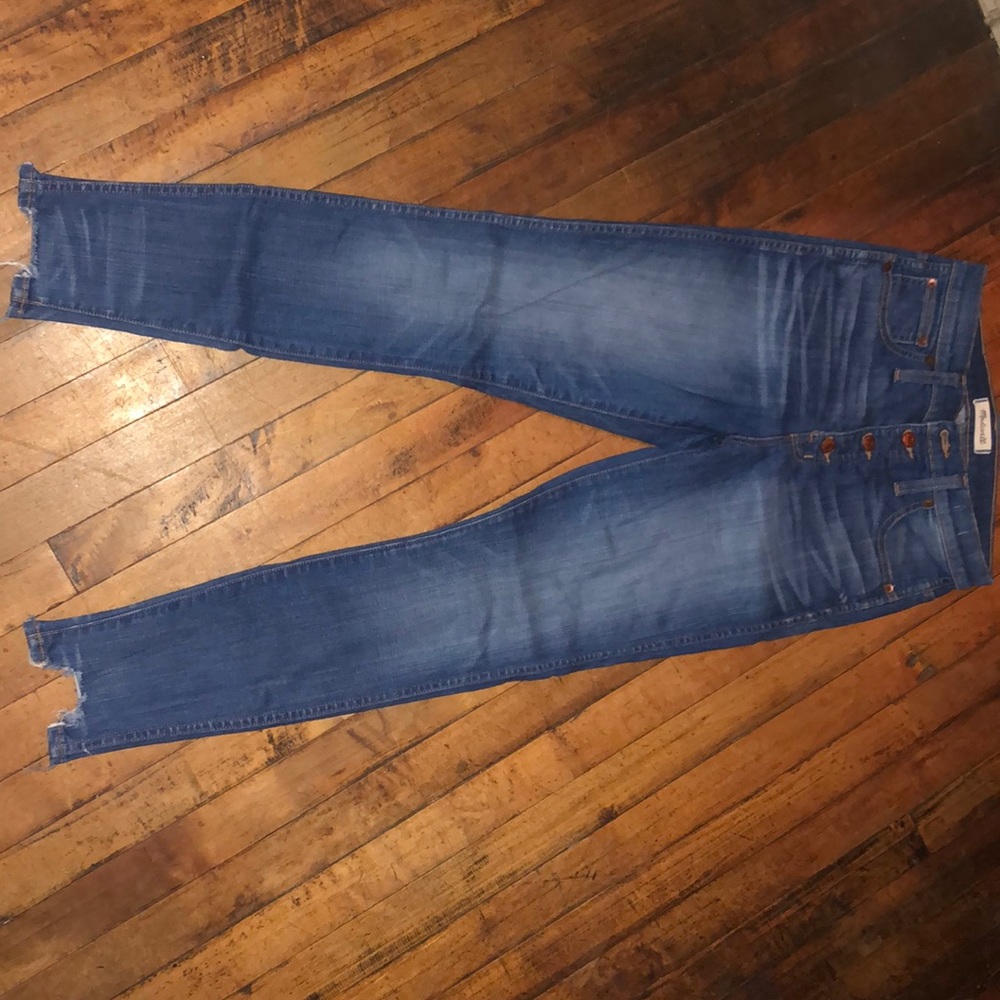 Madewell 10” High Button front Jean Size 27